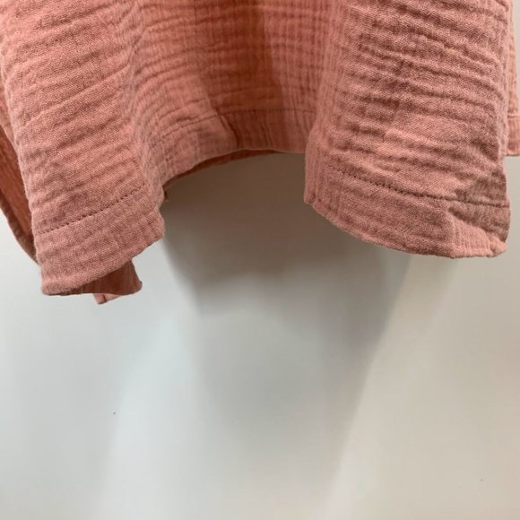 Nordstrom Women's Gauze Cotton Collared Half Sleeve Maxi Dress Size XL - Picture 6 of 13